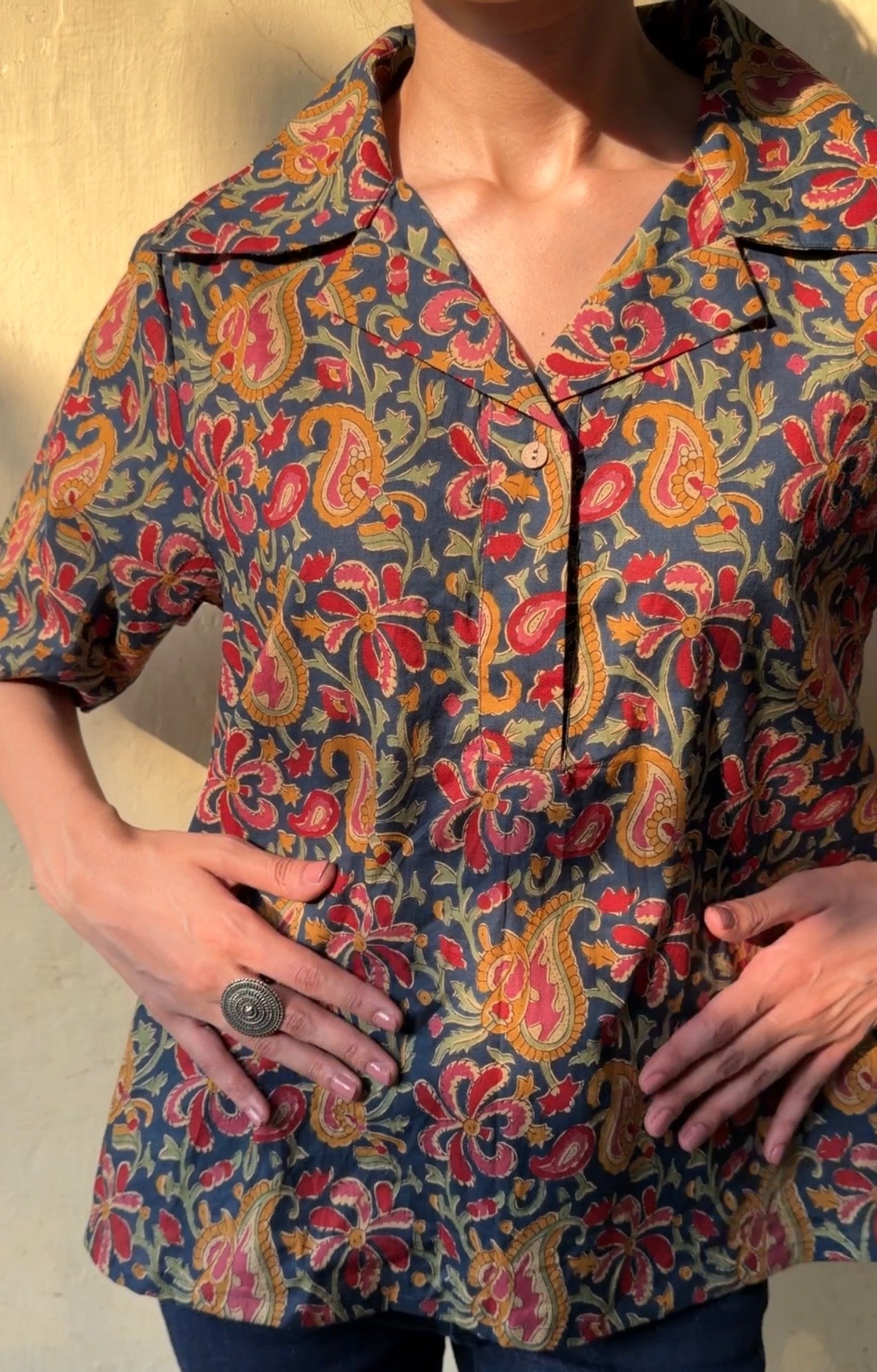 A-LINE CUBAN COLLARED SHIRT
