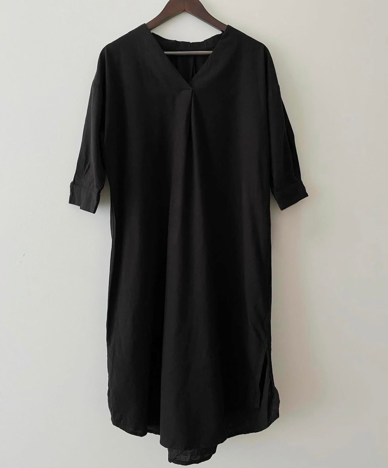 SOLID ALINE KURTA CUM DRESS
