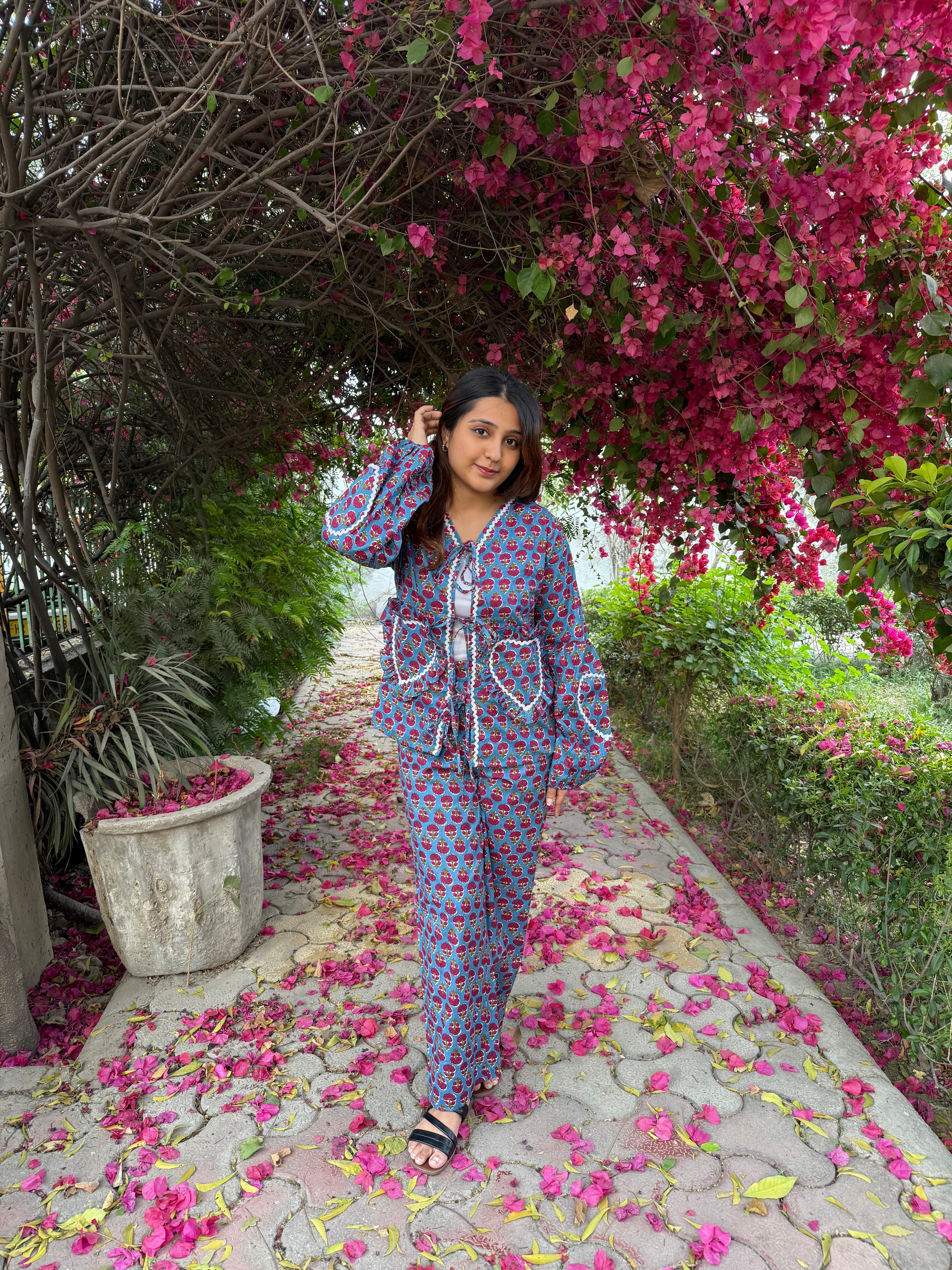 HEART FRONT TIE TOP SET