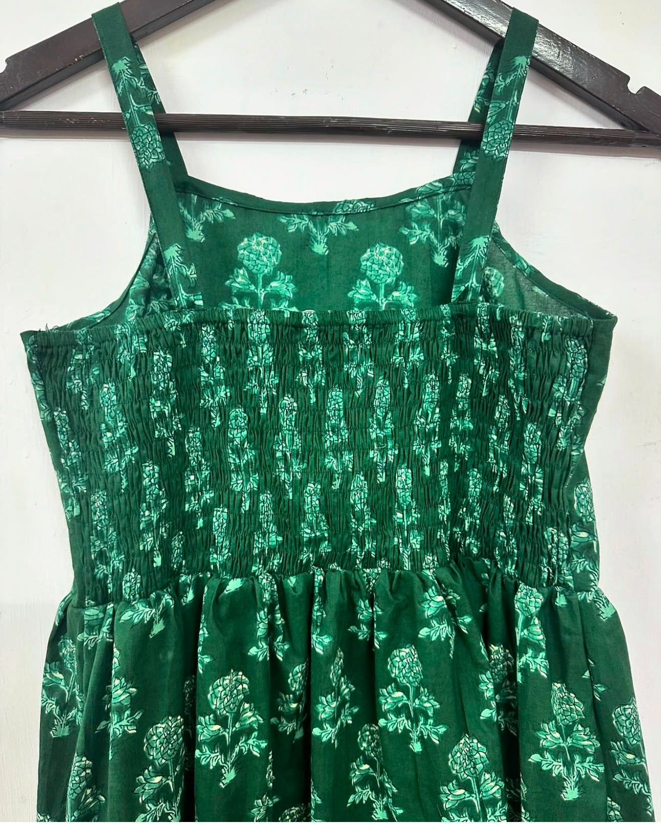 STRAPPY DRESS WITH BACK SMOCKED