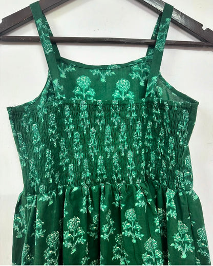 STRAPPY DRESS WITH BACK SMOCKED