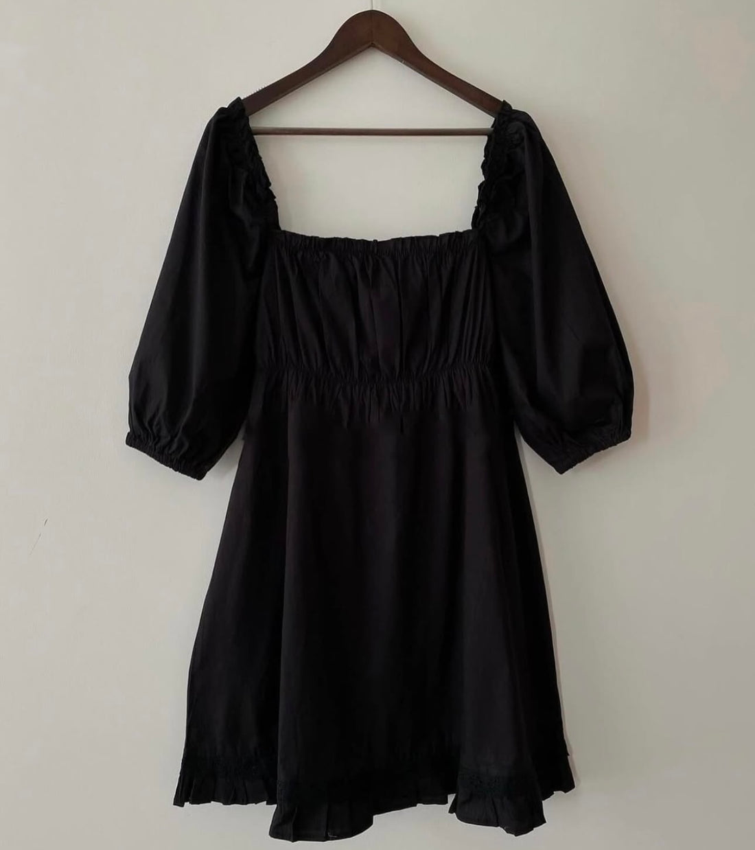 MIDI DRESS WITH ELASTICATED NECK PANEL