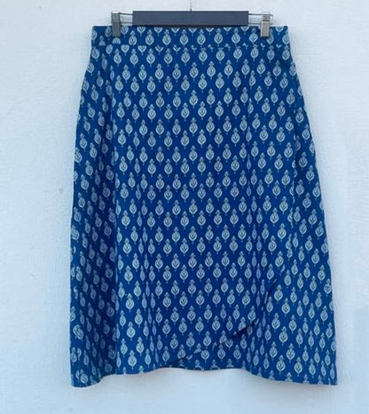 OVERLAPPED MIDI-SKIRT