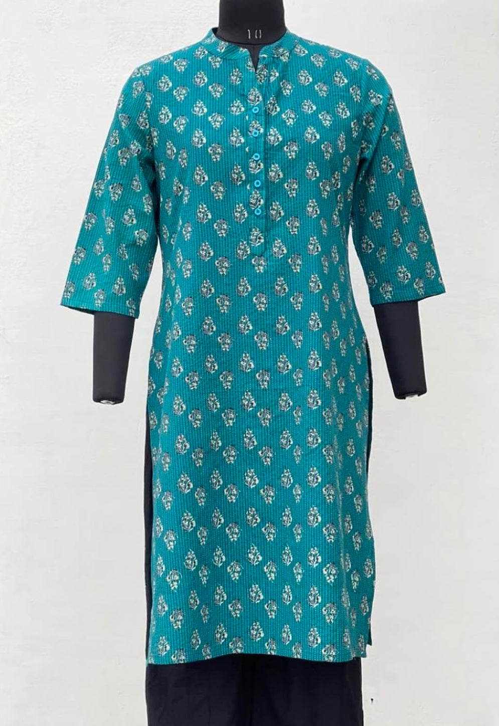 MANDARIN COLLAR LONG STRAIGHT KURTA