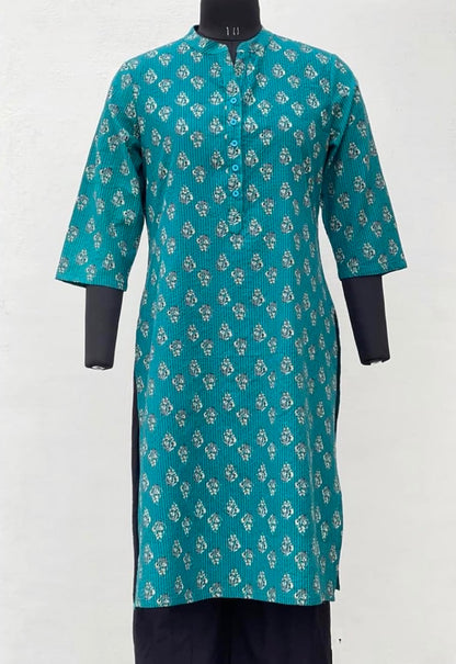 MANDARIN COLLAR LONG STRAIGHT KURTA