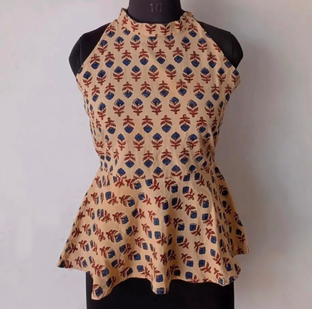 HALTER PEPLUM TOP