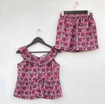 BUTTERFLY TOP SHORTS SET