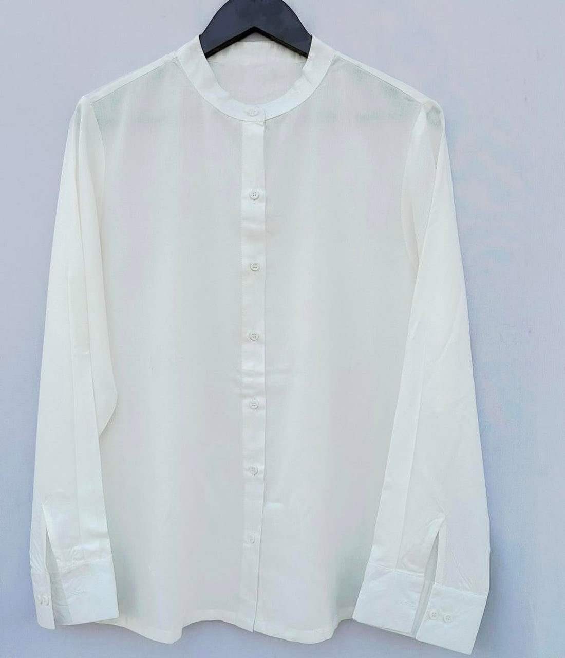 SOLID BAND COLLARED SHIRT