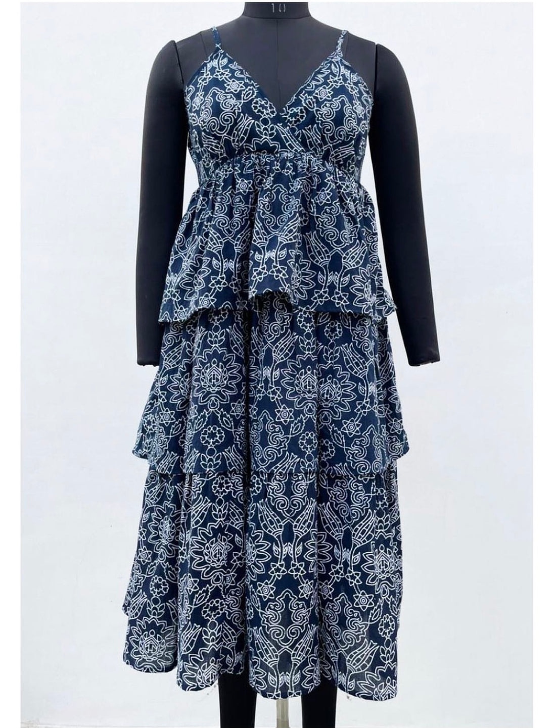 OVERLAPPED TIERED DRESS