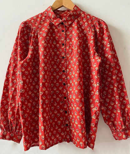 OVERSIZED SHIRT WITH PUFFED SLEEVES