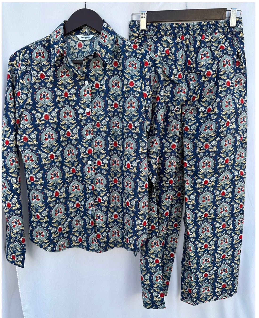 STRAIGHT COLLARED ANTI-FIT SHIRT CO-ORD