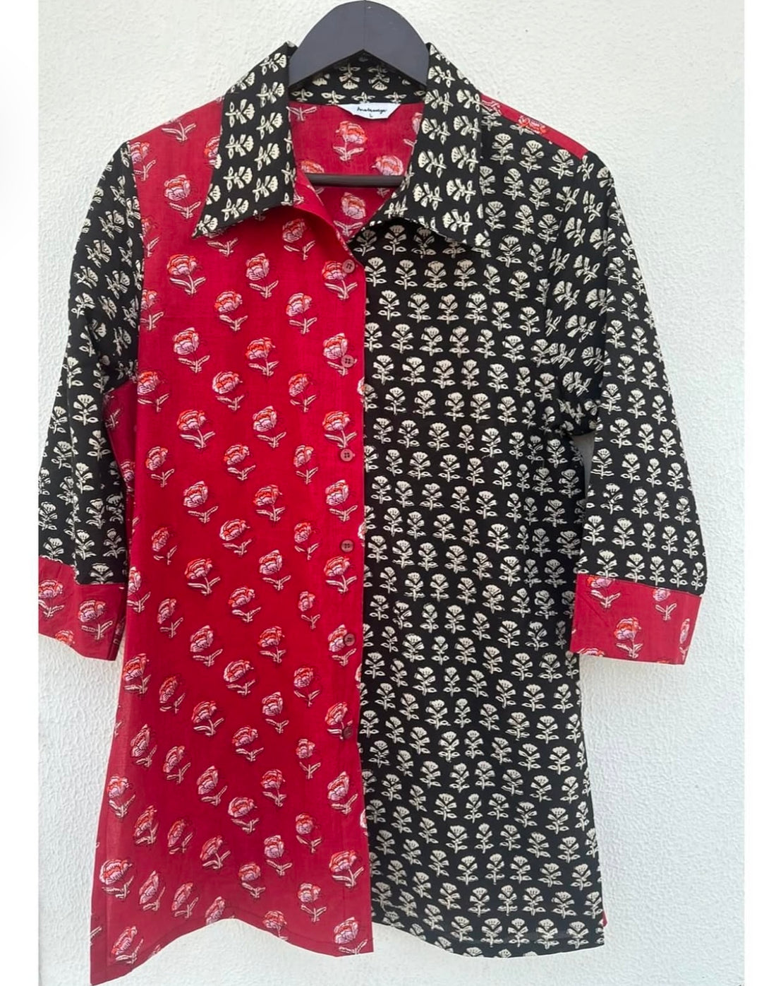 DUAL PRINT LONG SHIRT