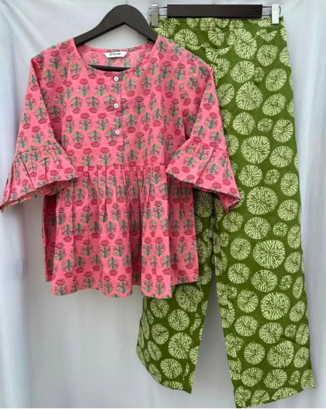BUTTON DOWN TOP CO-ORD SET