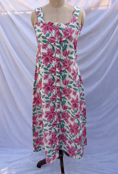 SCALLOP BUTTON DOWN DRESS