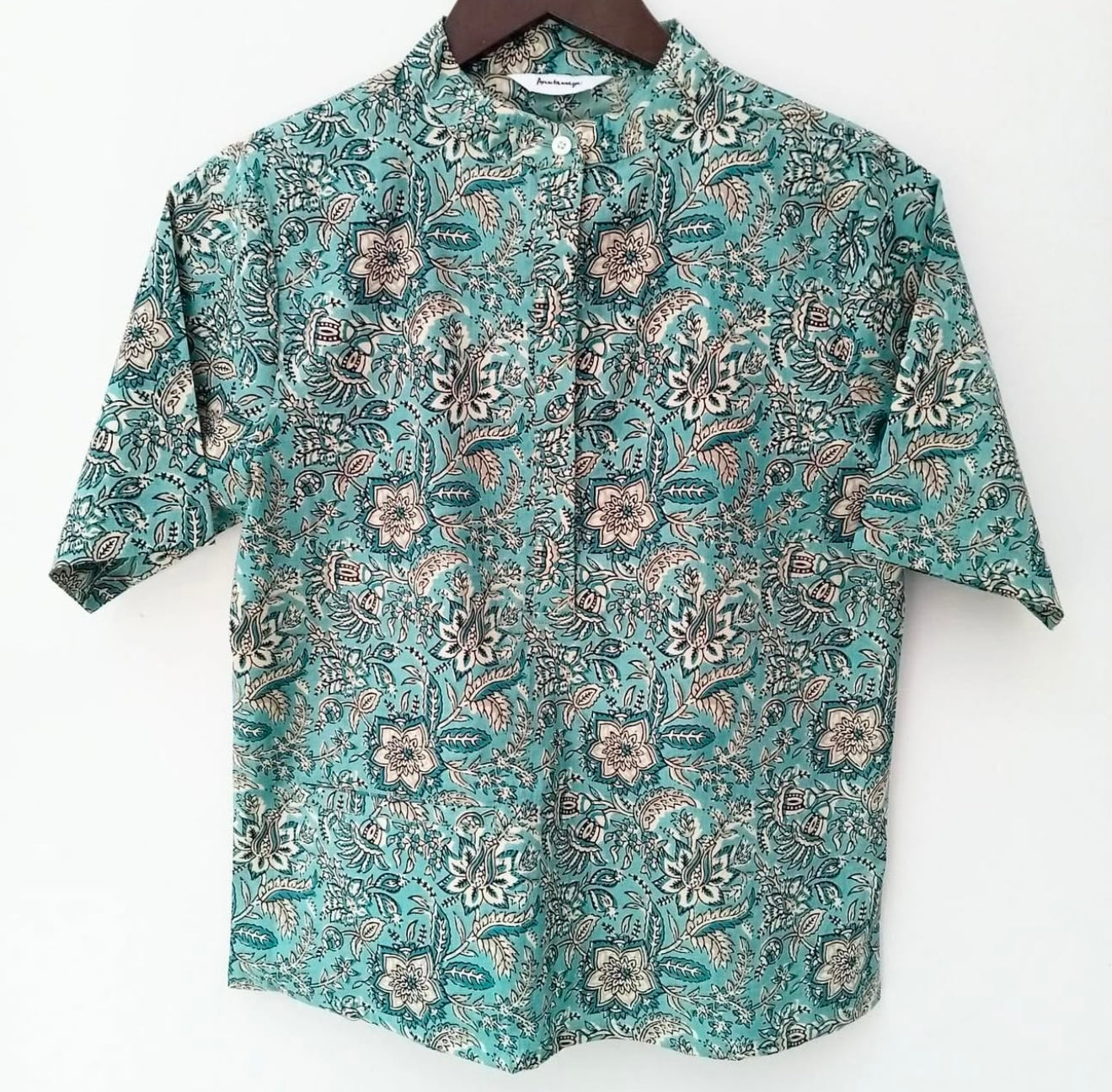 CHINESE COLLARED BOXY SHIRT