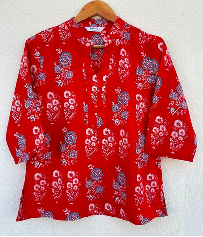 SHORT KURTA WITH BAND COLLAR