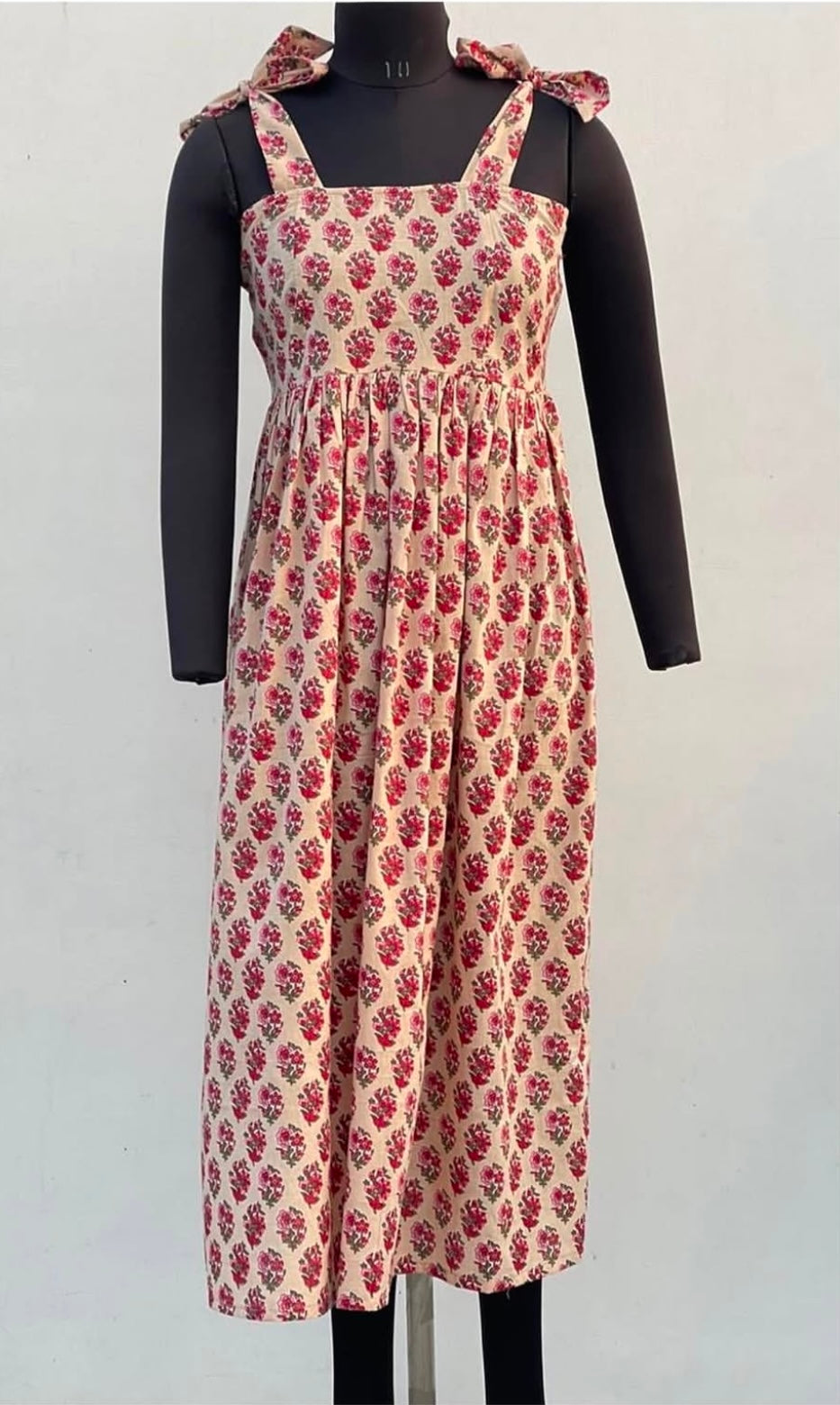BROAD STRAP TIE UP DRESS