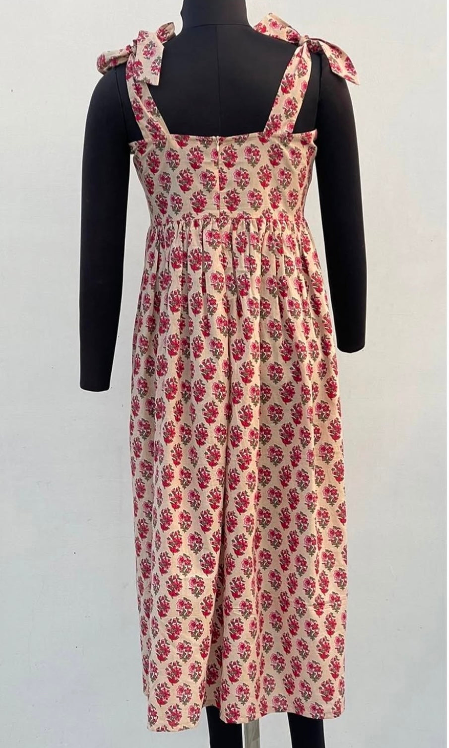 BROAD STRAP TIE UP DRESS