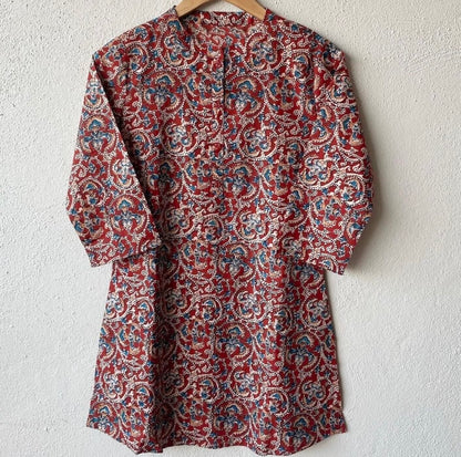 SHORT HIGH-NECK BAND COLLAR KURTA