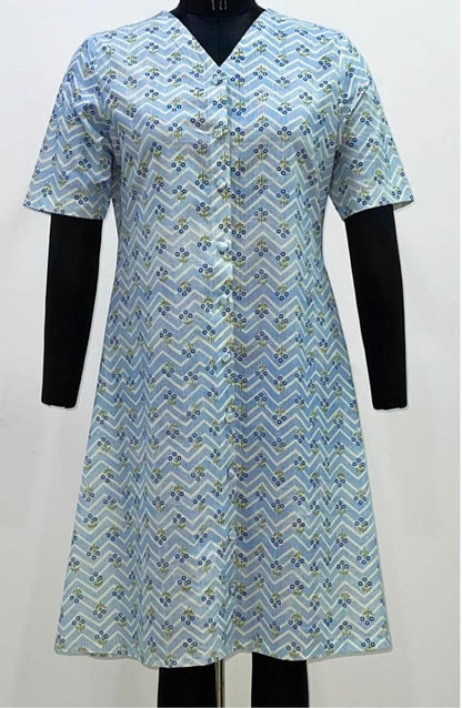 V-NECK BUTTON DOWN DRESS