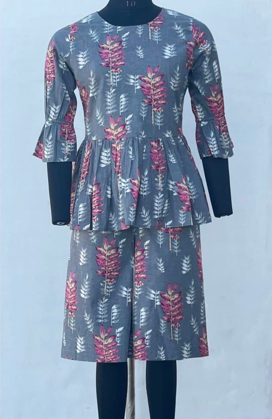 PEPLUM CULOTTE SET