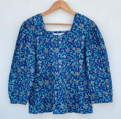 PUFFED SLEEVES BASIC BLOUSE