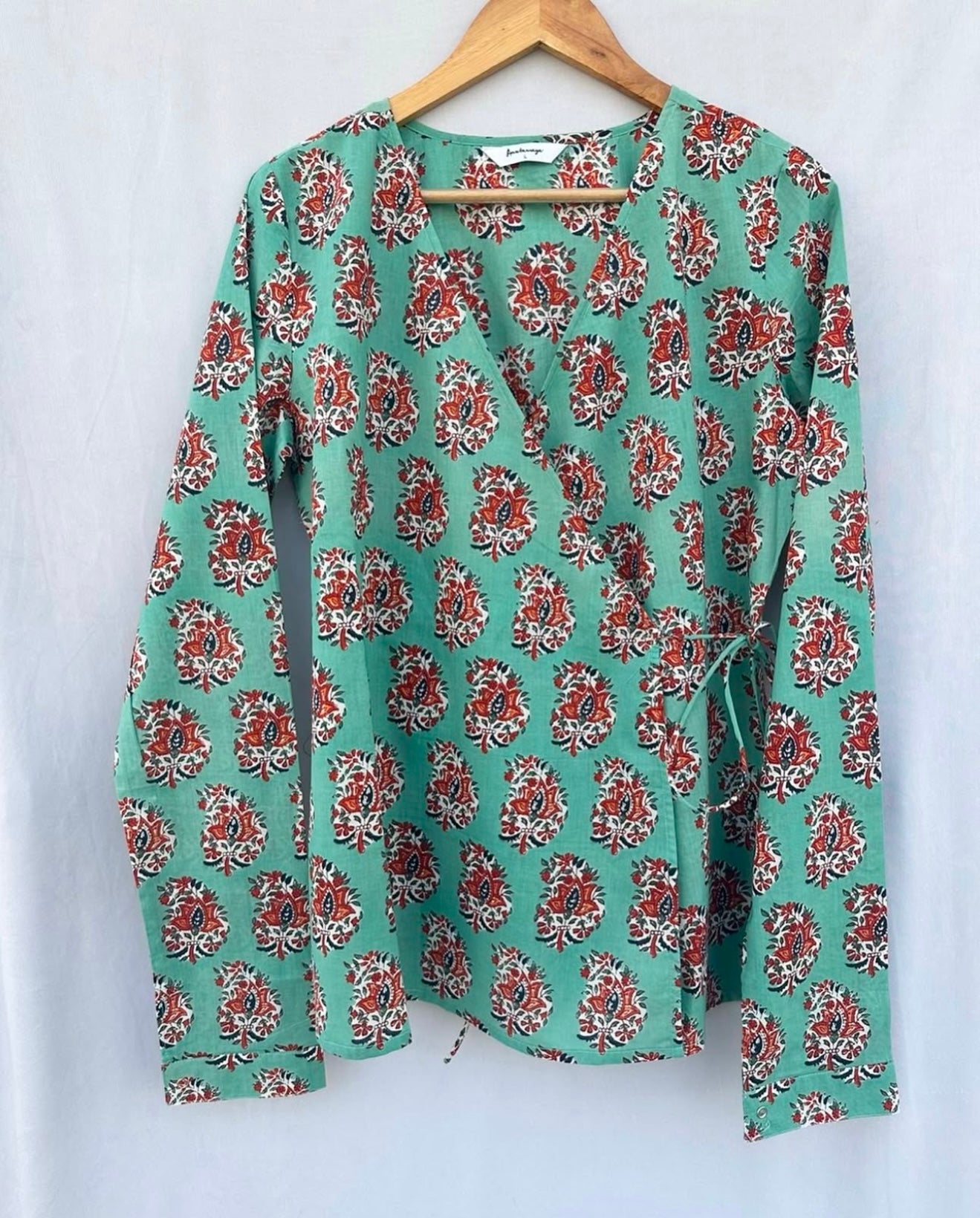 WRAP ON KURTA WITH CHURIDAR SLEEVES