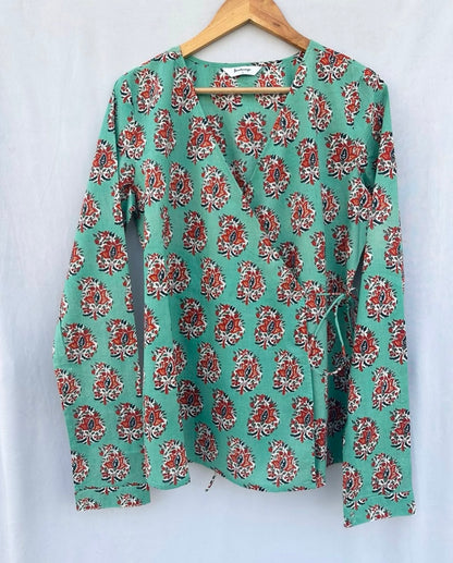 WRAP ON KURTA WITH CHURIDAR SLEEVES