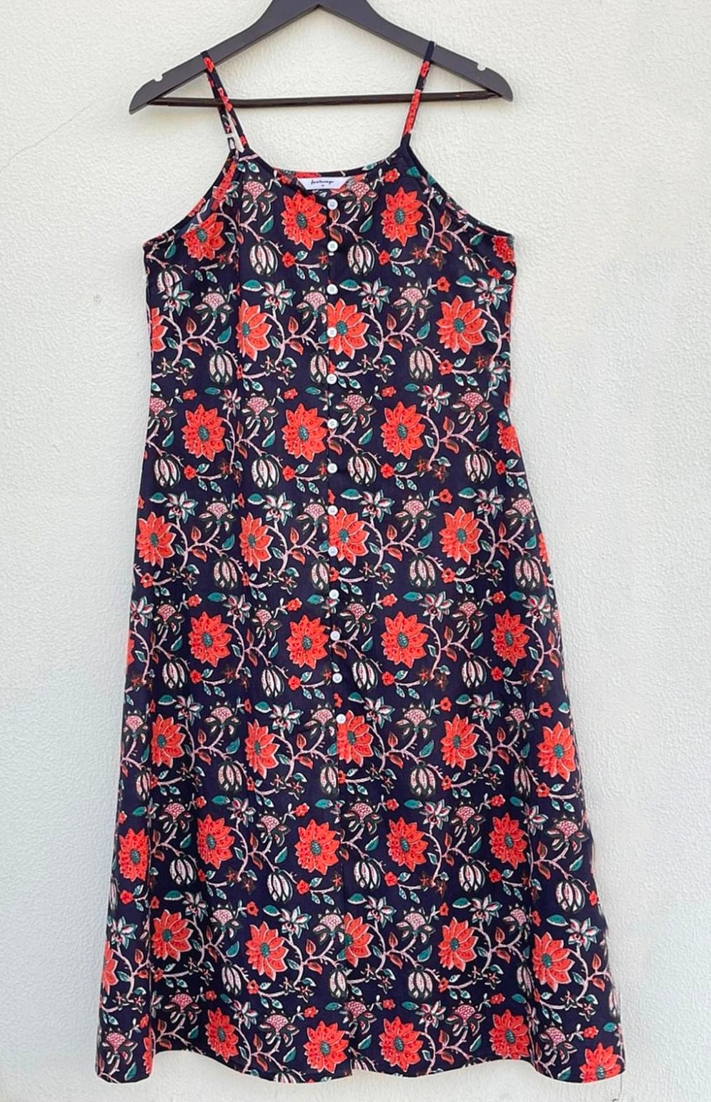 BUTTON DOWN STRAPPY DRESS