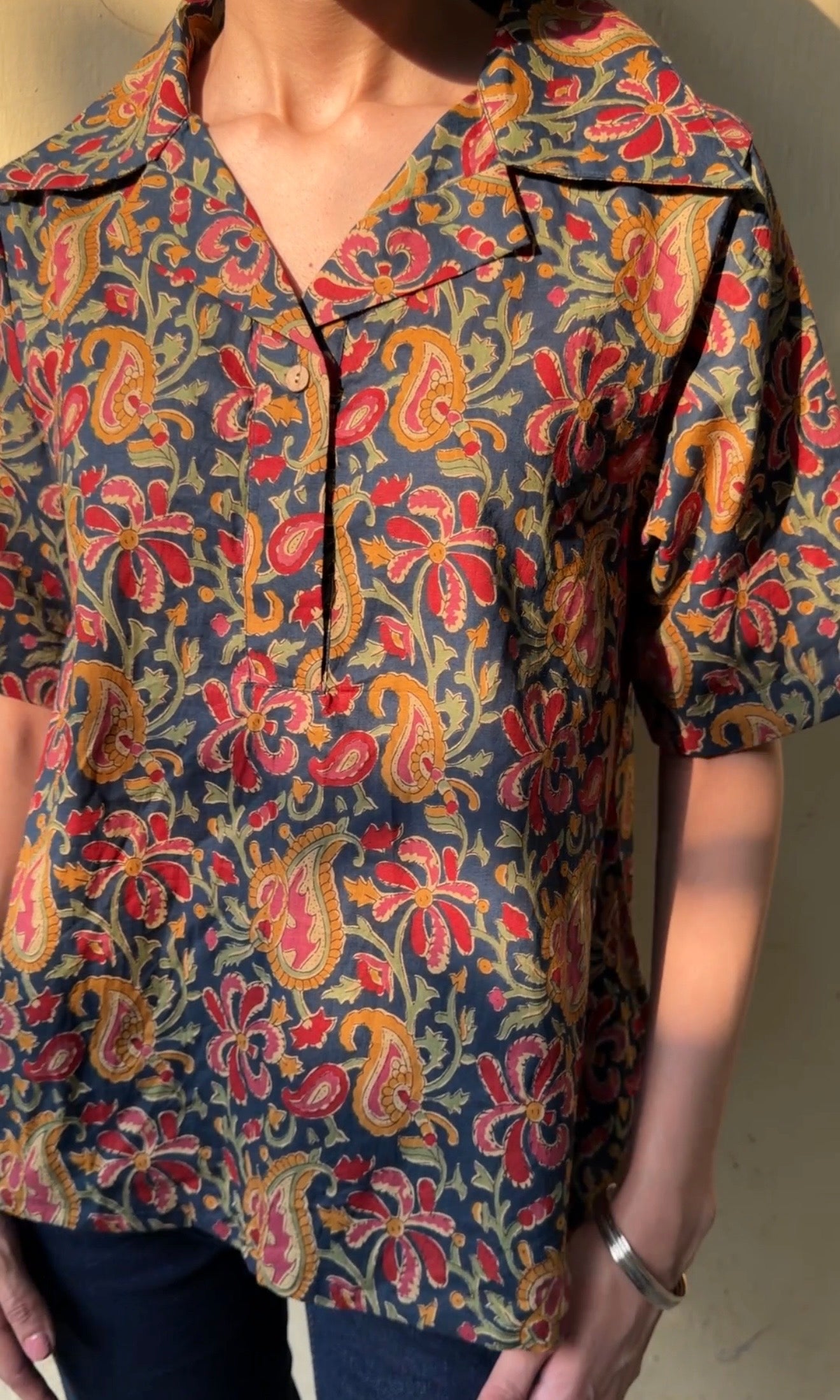 A-LINE CUBAN COLLARED SHIRT