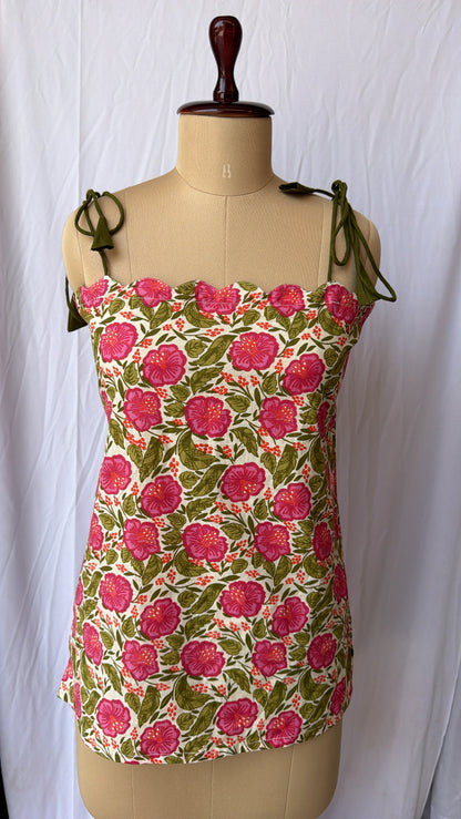 TIE-UP SCALLOPED SHORT KURTA