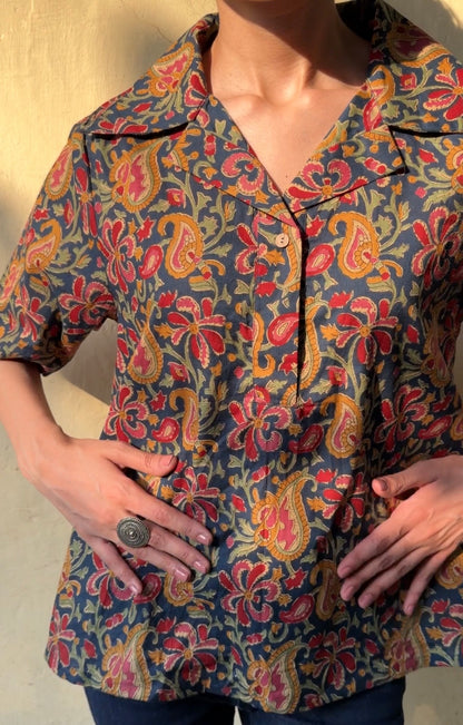 A-LINE CUBAN COLLARED SHIRT