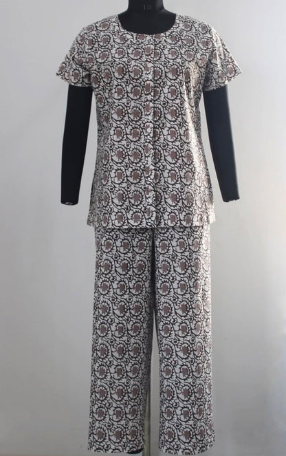 ROUND NECK BUTTON DOWN LOUNGEWEAR