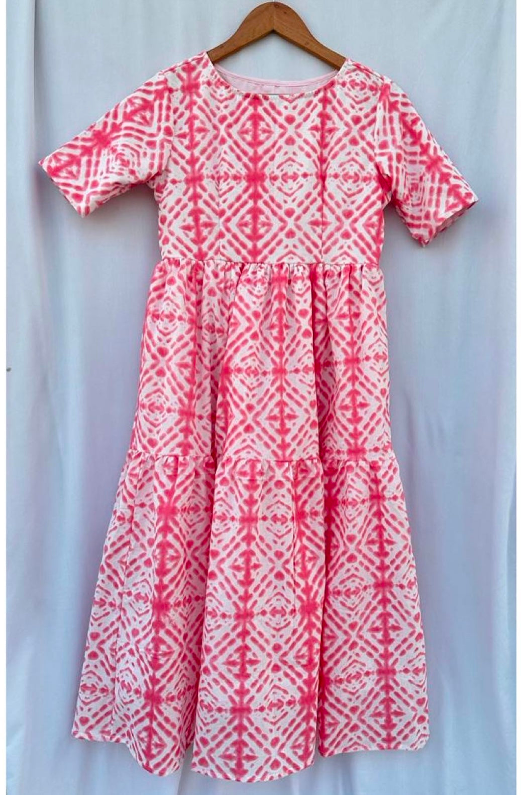 ROUND NECK TIERED DRESS