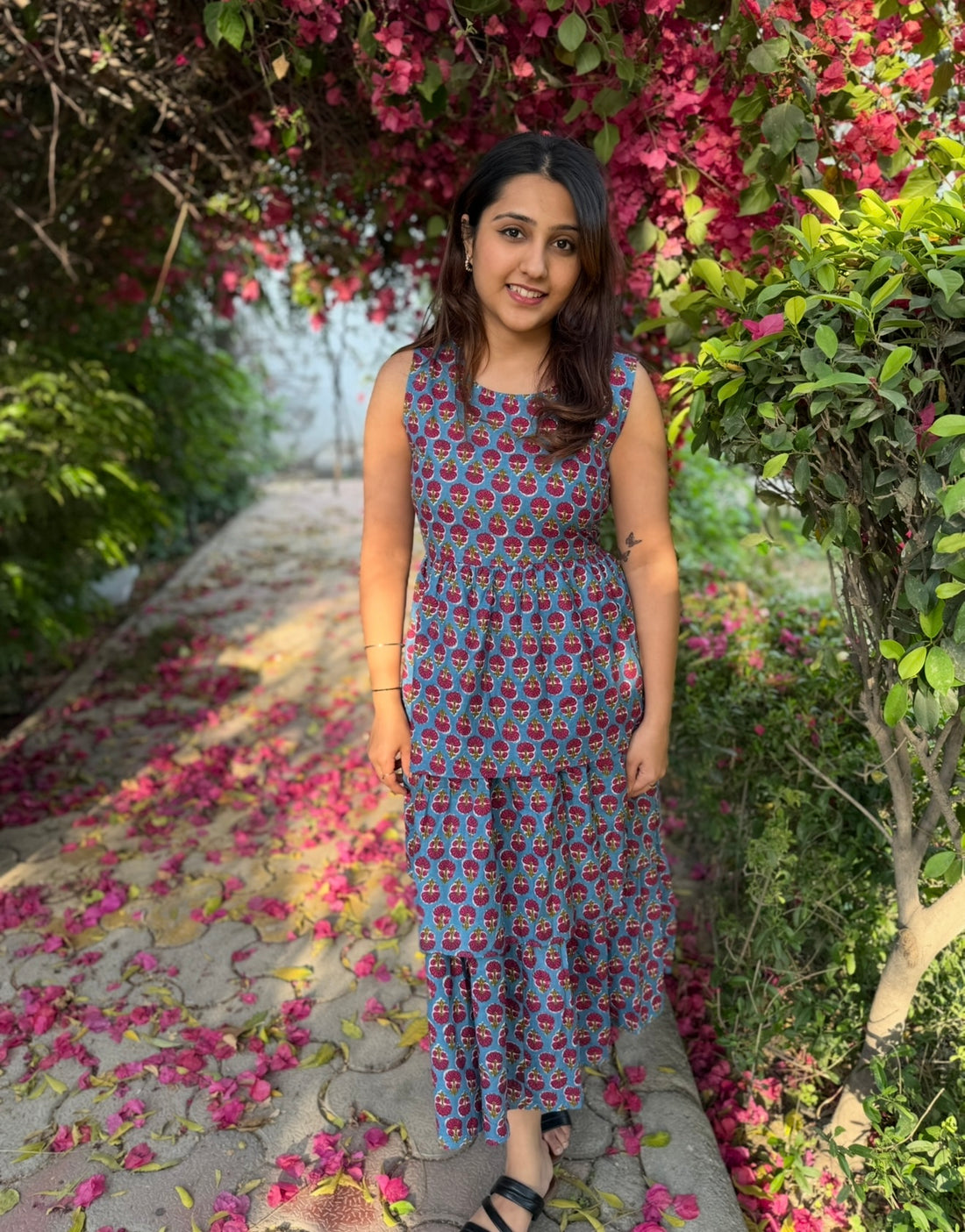OVERLAPPED TIERED DRESS
