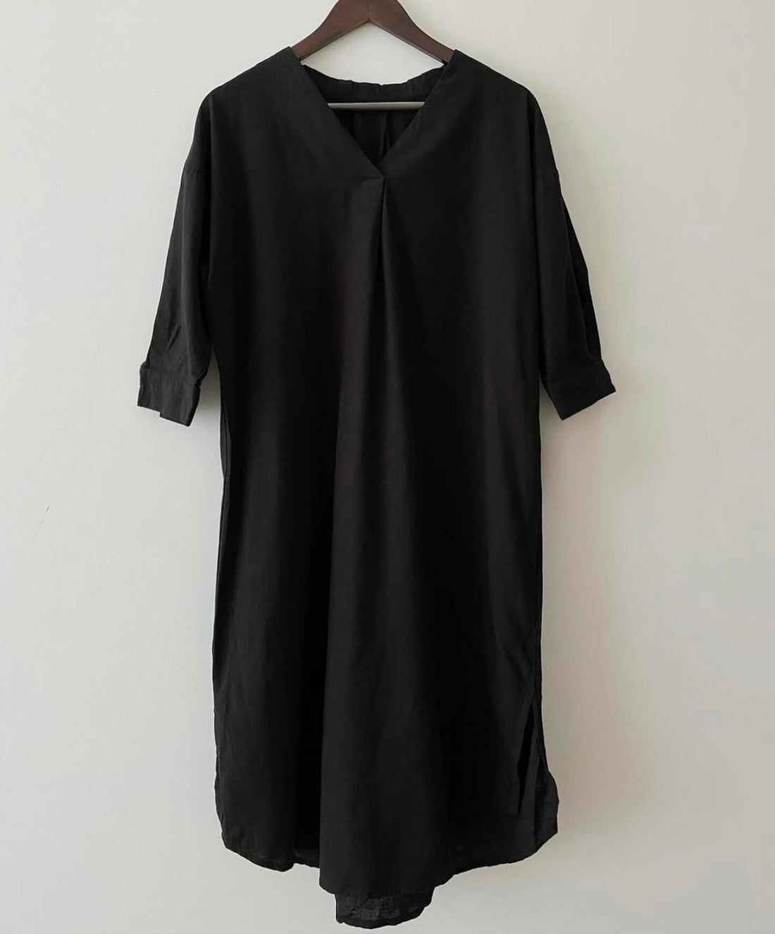 SOLID ALINE KURTA CUM DRESS