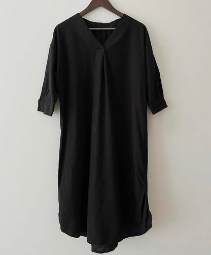 SOLID ALINE KURTA CUM DRESS