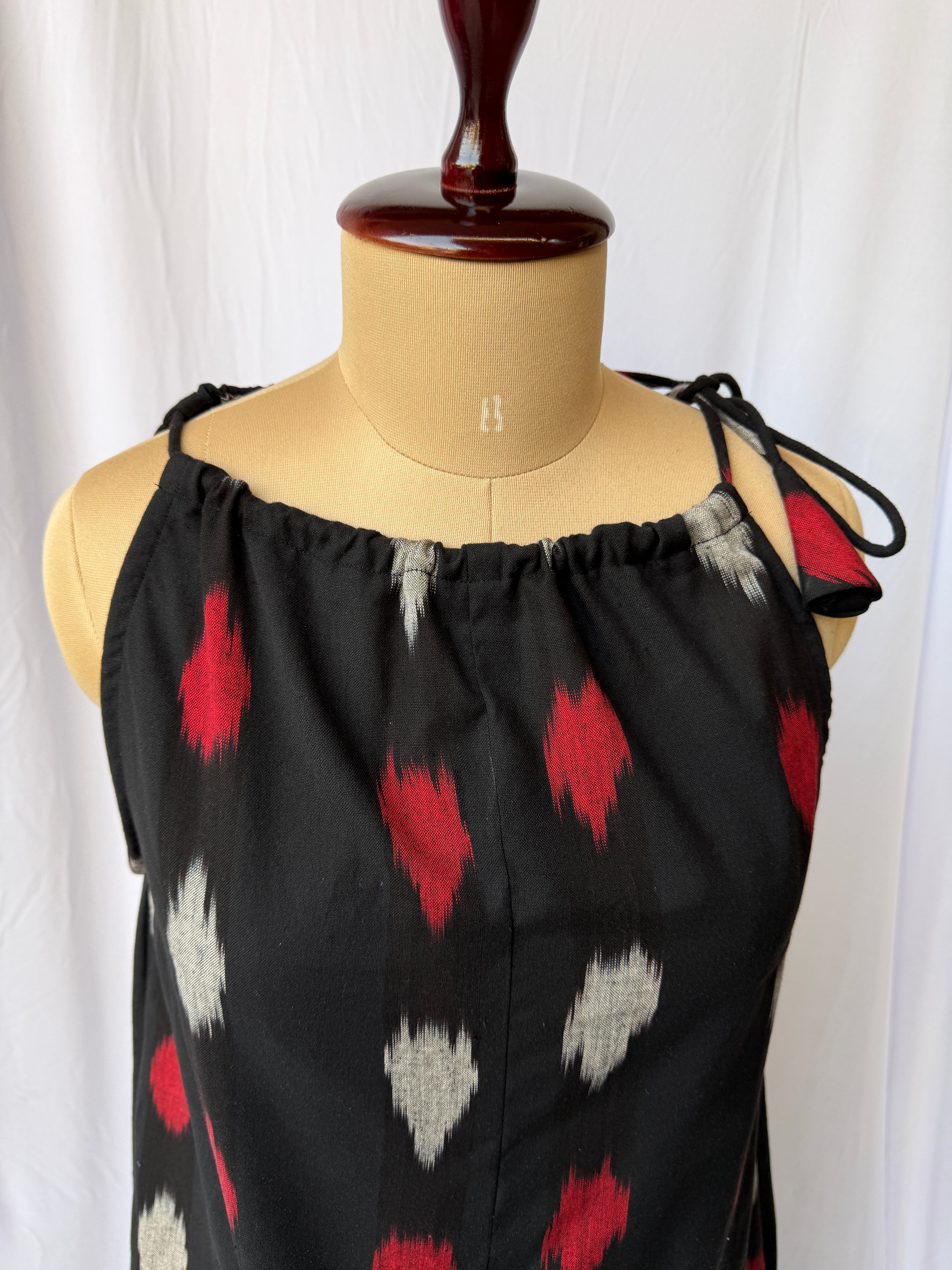 HALTER NECK A-LINE MAXI DRESS