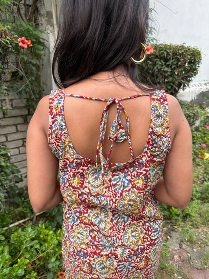 BACK DORI ROUND NECK KURTA