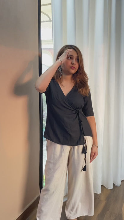 SOLID WRAP-ON CO-ORD SET